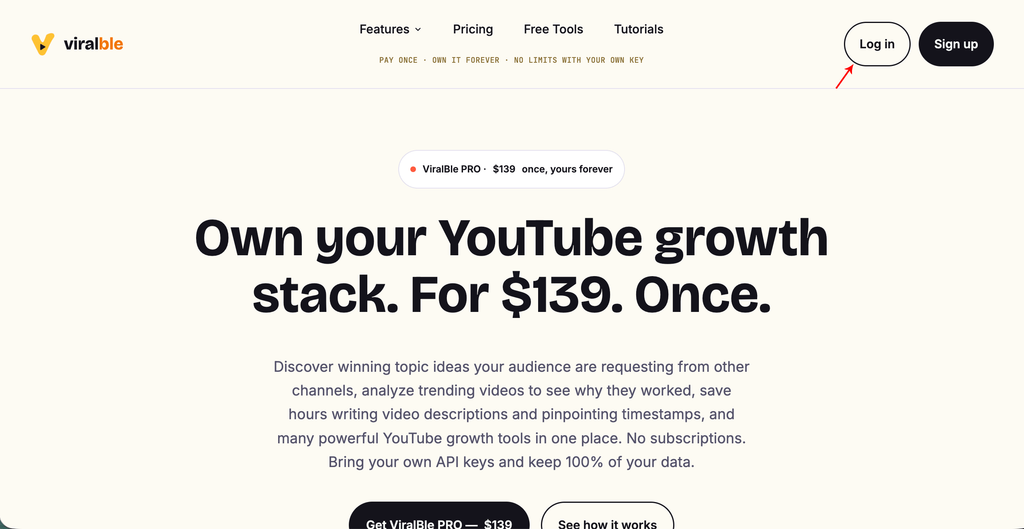 To use ViralBle PRO features, visit ViralBle.com and login to your account