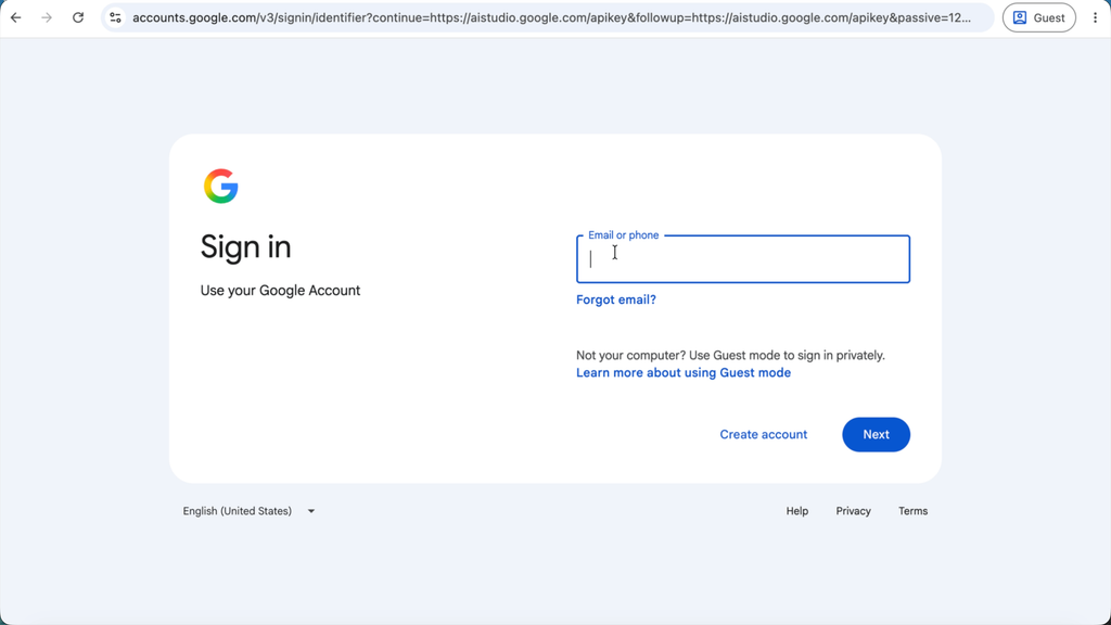 Step 2: Sign in to a Google Account
